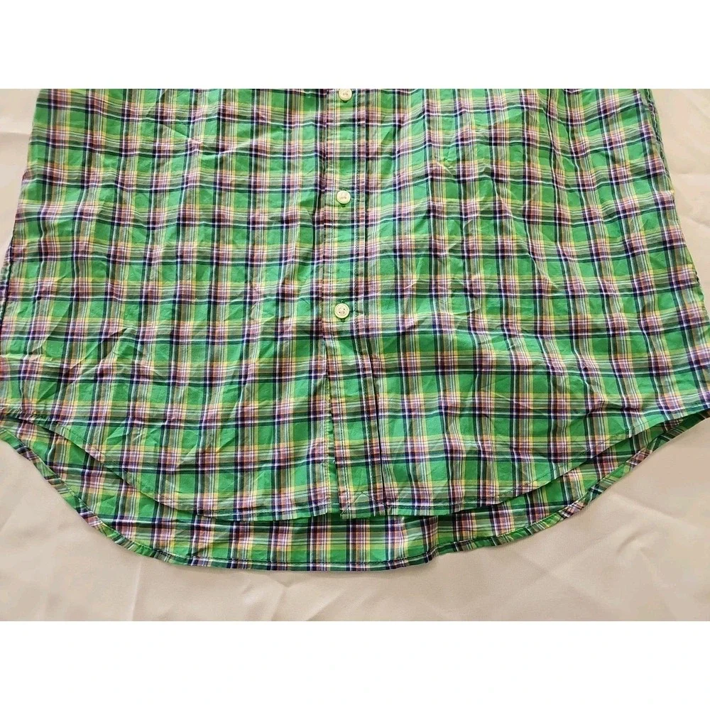 NWT RALPH LAUREN BOYS Green PLAID SHIRT  XL(18/20)